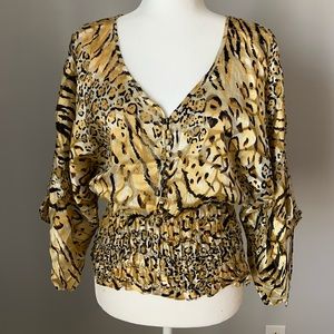 Cach Leopard Print Blouse - image 1